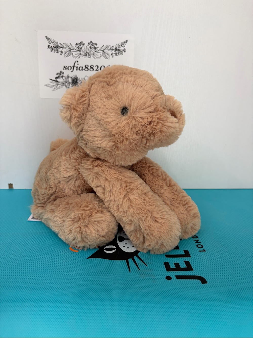 AUTHENTIC Jellycat Smudge Bear Medium- NWT Retired Size- FAST SHIP